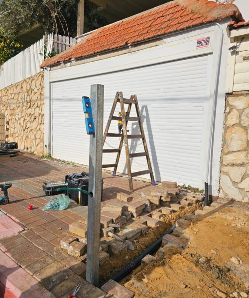 הכנת תשתית להתקנת עמדת טעינה